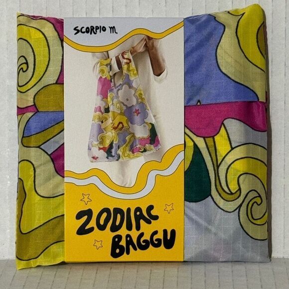 NEW Baggu BIG Size Reusable Bag Tote Scorpio Zodiac Print‎ Limited Edition - Picture 1 of 2